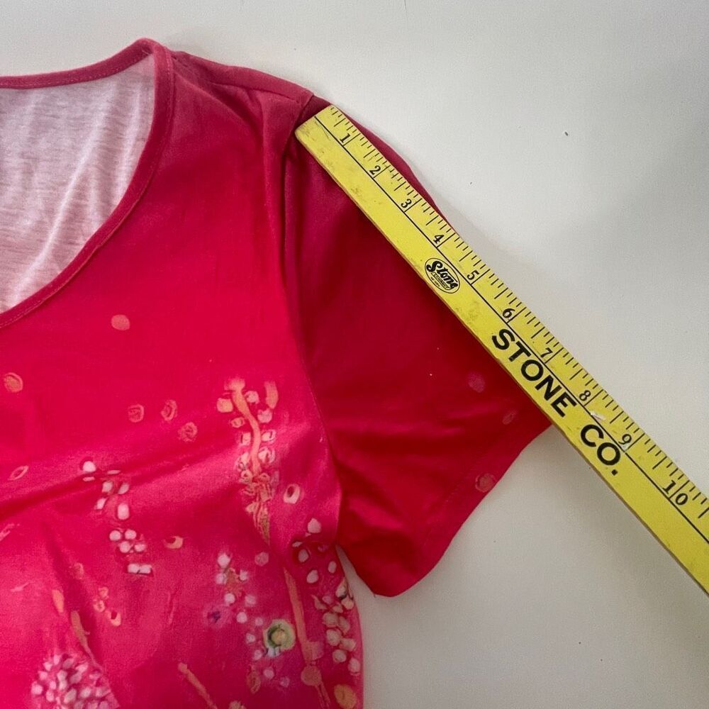 Noracora Coral Abstract Floral Shift‎ Dress, Size XL - Picture 5 of 8